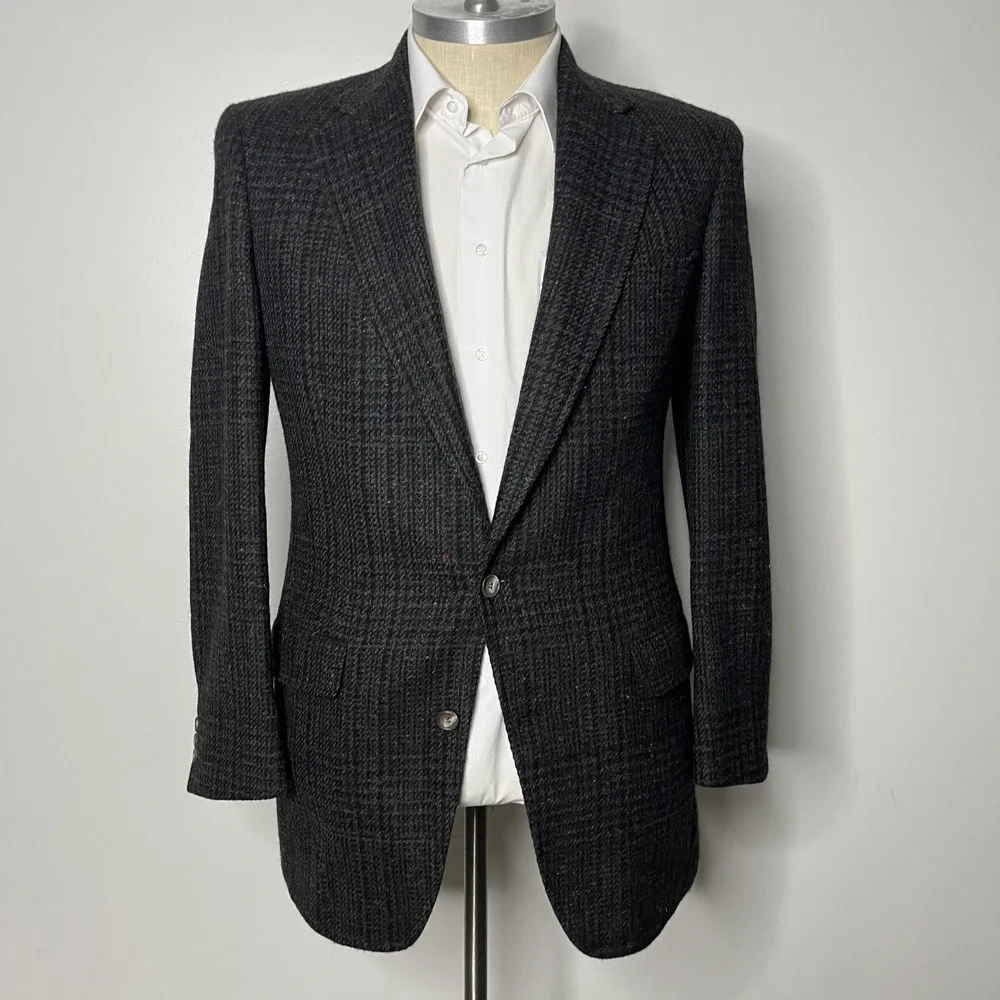 Jos. A. Bank Vintage Tweed Blazer Sport Coat 44L Multicolor 2-Button Single Vent
